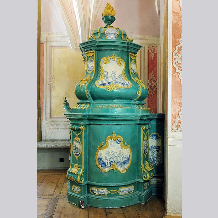 Majolikaofen (18. Jahrhundert), Schloss Albrechtsburg, Meissen, Sachsen
